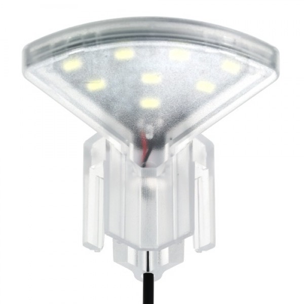 USB Aquarium LED Fan-shaped Clamp Lamp with 8pcs High Light SMD5730 LEDs Fish Tank White Light