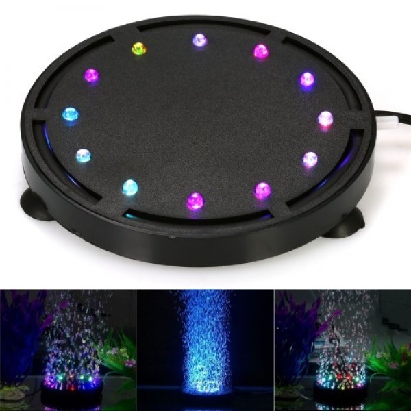 Submersible LED Air Bubble Light Colorful Decoration for Aquarium Fish Tank