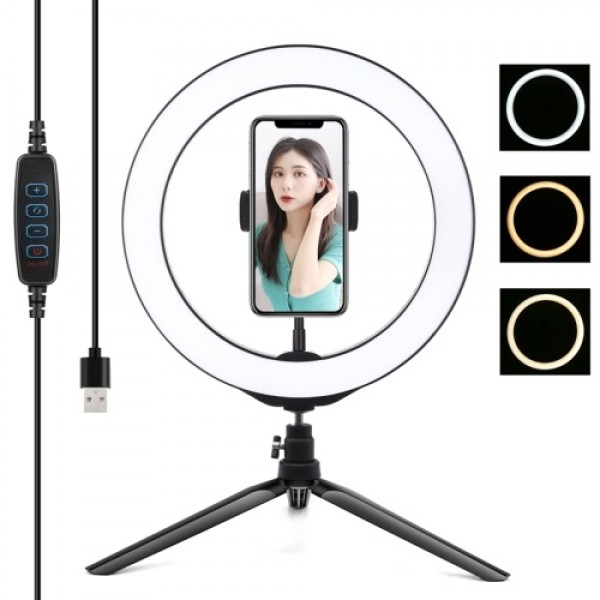 PULUZ 10.2 Inches 80 LEDs Circle Round Light Selfie Lamp