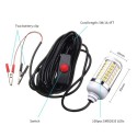 12-24V 5W 108LEDs Underwater Fishing Light Lure Bait Submersible Fish Finder Lamp IP68 with 5m/16.4ft Cord