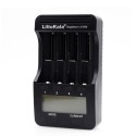 LiitoKala Lii-500 4 Slots LCD Smartest Battery Charger Kit with Car Charger EU Adapter