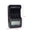 LiitoKala Lii-500 4 Slots LCD Smartest Battery Charger Kit with Car Charger EU Adapter