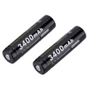 Soshine 2pcs 18650 3.7V 3400mAh Rechargeable Li-ion Lithium Battery