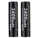 Soshine 2pcs 18650 3.7V 3400mAh Rechargeable Li-ion Lithium Battery