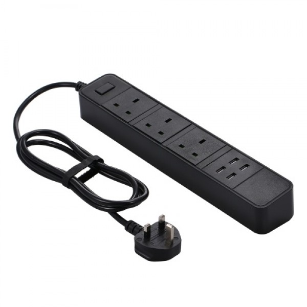 Power Strip With 3AC Interface and 4 USB Charging Port