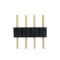 50 Pack Black 4 Pin Male Connector Plug for RGB LED Strip Lighting