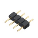 50 Pack Black 4 Pin Male Connector Plug for RGB LED Strip Lighting