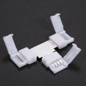 10 Pack White T Shape 4 Pins RGB LED Strip Connector Quick Splitter