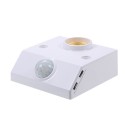 AC100-265V 50W(Max.) Mini PIR Motion Sensor E27 Lamp Base Socket Holder Adopted Sensitive 3 Levels Light Control / 3 Levels Adju