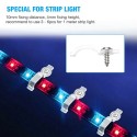 100Pcs Leds Strips Light Mounting Buckles Plastics One-Side Fixing Clips with Screws