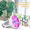 LEDs Plant Grow Lights Bulb 8W UV Mosquito Killer Lamp Bug Zapper for Grow Tent Succulent Flowers Indoor Plants Vegetable( AC220