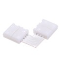 10 Pack White L Shape 4 Pins RGB LED Strip Connector Quick Splitter