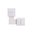 10 Pack White L Shape 4 Pins RGB LED Strip Connector Quick Splitter