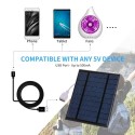 2.5W/5V/3.7V Portable Solar Charger With USB Port Compact Solar Panel Phone Charger For Camping Hiking Travel