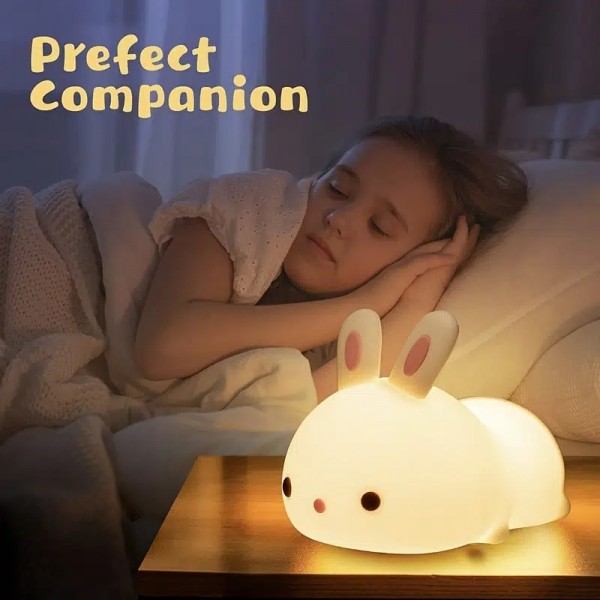 Christmas Gifts, Children's Gifts, Baby Bedside Touch Lights, Multi-color Changes, Rabbit Silicone Lights, Creative Gifts, Bedsi