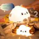 Christmas Gift Baby Bedside Light Small Cloud Silicone Light Bedroom Color Changing Led Pat Light Birthday Gift Night Light [120