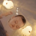 Baby Bed Lamp, Christmas Gift, Mini Night Light Novelty Little Cute Deer Silicone Beat Light Birthday Gift, Chargeable [1800mAh 