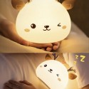 Baby Bed Lamp, Christmas Gift, Mini Night Light Novelty Little Cute Deer Silicone Beat Light Birthday Gift, Chargeable [1800mAh 