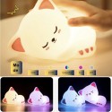 Christmas Gift, Baby Bedside Night Light, Kitten Night Light, Baby Silicone Night Light Sleep Light Led Dimming Light [1200mAh R