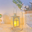 Christmas Gift, Kids Gift, Baby Bed Colorful Light, Iron Craft Nordic Lantern Candlestick Iron Rack Candlestick Square Panel Iro