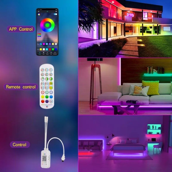 1pc 18 Lights/Meter 12V RGB 5050 Music Colorful Bare Board, Led Light Strip Set, Ambient Light