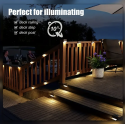 4pcs Solar Wall Light Garden Outdoor, Waterproof Stair Lights With Light Control, For Garden Yard Porch Wedding Party Decor