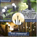 Solar Garden Lights Outdoor Waterproof Firefly Light Yard Decorative 6/8 LED Solar Powered Swaying Landscape Light For Patio Pathway Flower Backyards Decoration,Warm White Or Many Colors Changeable