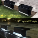 4pcs Solar Wall Light Garden Outdoor, Waterproof Stair Lights With Light Control, For Garden Yard Porch Wedding Party Decor