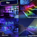 16.4FT/5m DIY Neon Lights, LED Light Strips, Bar Lights, Silicone Light Strips, Colorful LED Neon Soft Low Voltage, Waterproof Light Strip Kit, APP Control And Compatible With Alexa Control, Can DIY Shape Design, Game Room, Bedroom, Living Room, Party