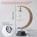 LED Ball Lamp Wrought Iron Moon Lamp, Bar Desk Lamp Decorative Lamp, Bedroom Decorative Modeling Lamp(battery Not Included)